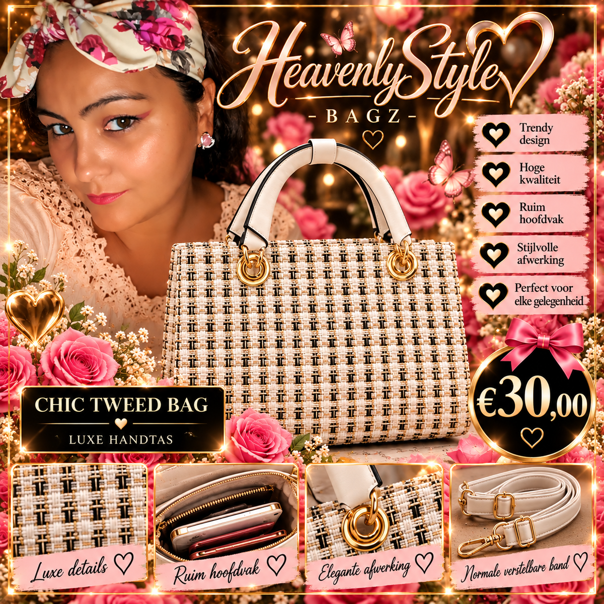 Chic Tweed Bag