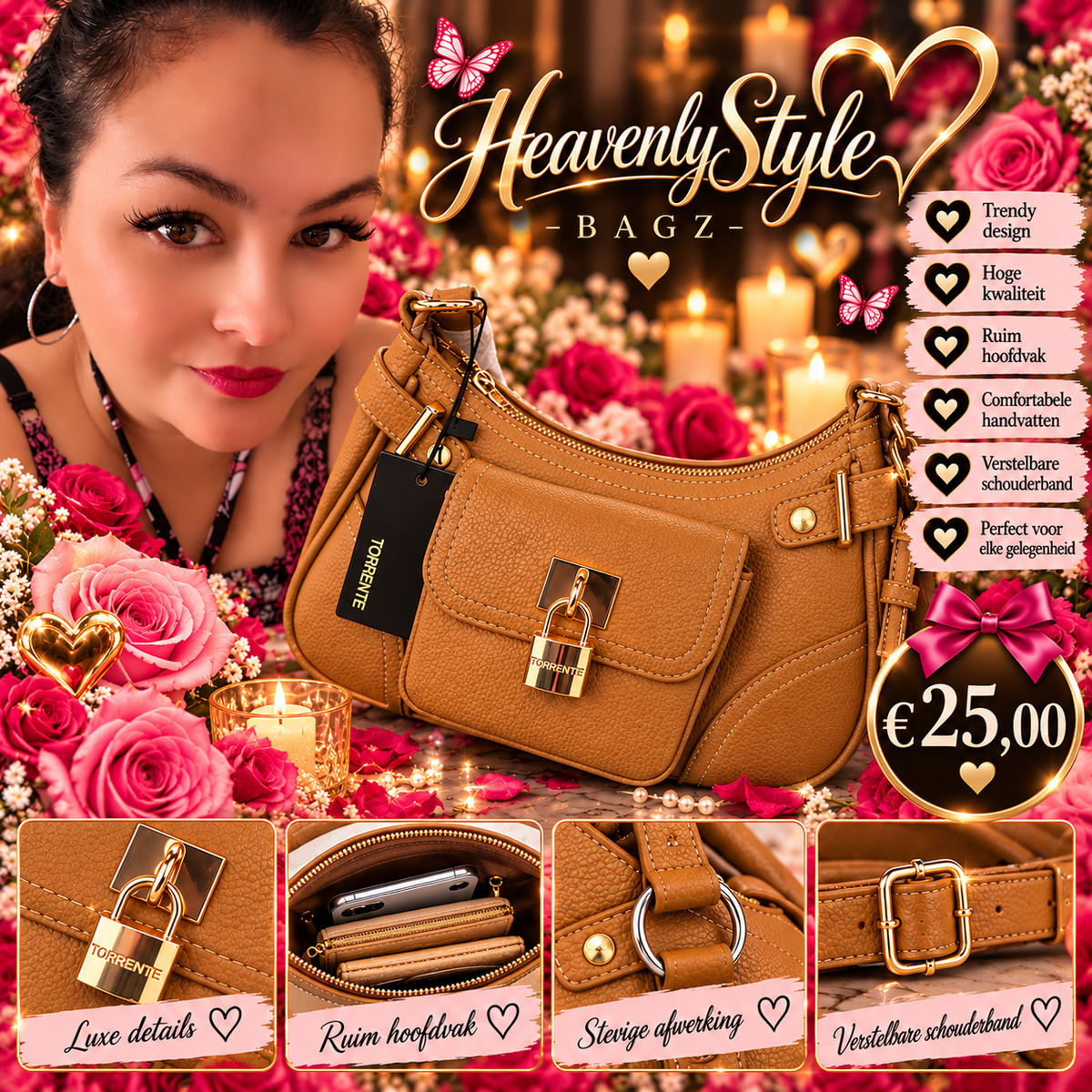 Golden Charm Bag